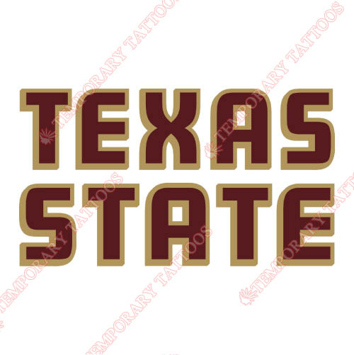 Texas State Bobcats Customize Temporary Tattoos Stickers NO.6554